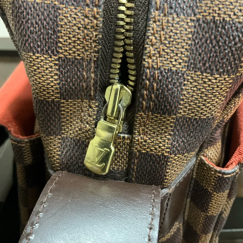 Louis Vuitton Brown Checkered Messenger Bag - Picture 7 of 16